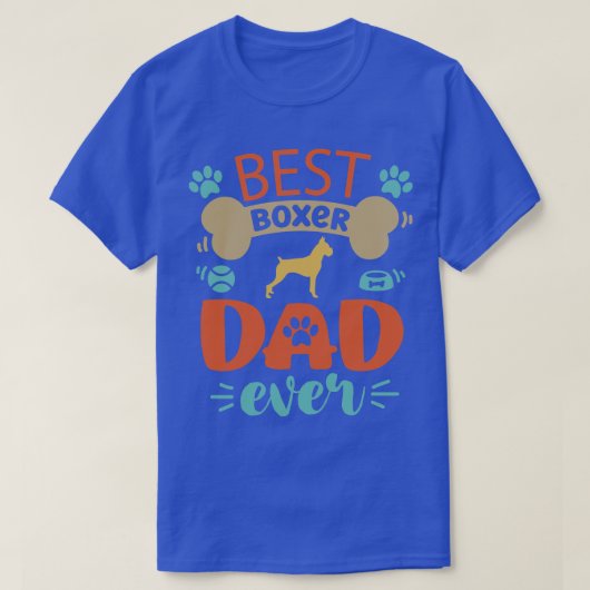 Boxer Dog Dad T-shirt (Design voorkant)