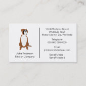 Boxer Dog Design Boarding Kennels Visitekaartje (Voorkant)