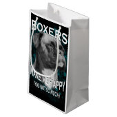 Boxer Dog Dierenvrienden Art Text Klein Cadeauzakje (Achterkant Gekanteld)