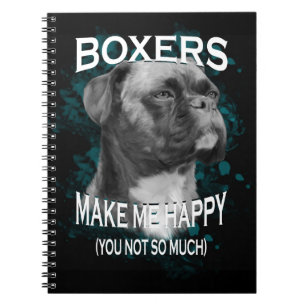 Boxer Dog Dierenvrienden Art Text Notitieboek