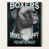 Boxer Dog Dierenvrienden Art Text Planner (Achterkant)