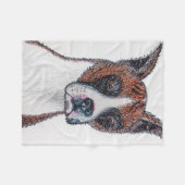 Boxer dog fleece blanket  deken (Voorkant (Horizontaal))