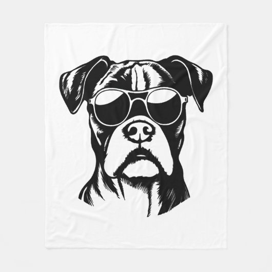 Boxer Dog Fleece Deken (Voorkant)