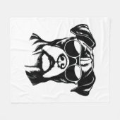 Boxer Dog Fleece Deken (Voorkant (Horizontaal))