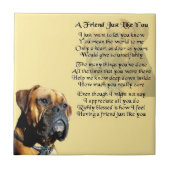 Boxer Dog - Friend Poem Tile Tegeltje (Voorkant)