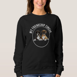 Boxer Dog Friendship Cirkel Dog Eigenaar Pun Sloga Trui