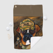 Boxer Dog Golfhanddoek (Insitu)
