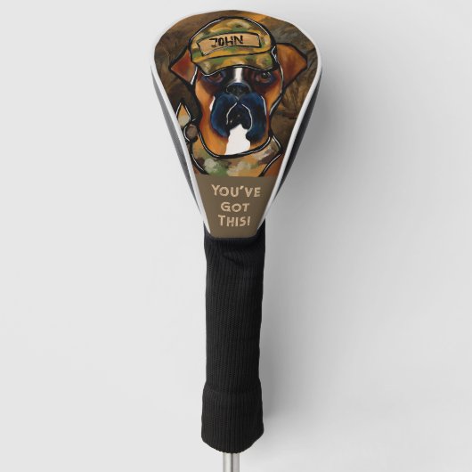 Boxer Dog Golfheadcover (Voorkant)