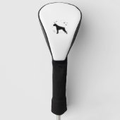 Boxer Dog - Halloween Moon Silhouette Classic T-SH Golfheadcover (Voorkant)