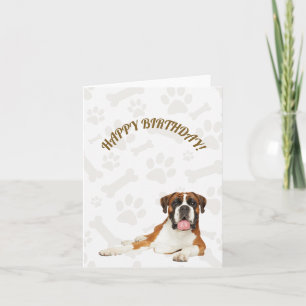 Boxer Dog Happy Birthday Card Kaart