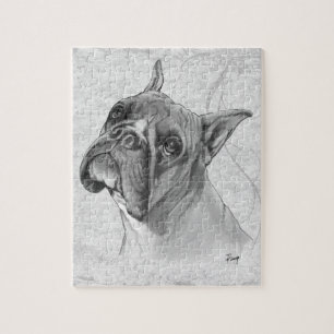 Boxer Dog Head Legpuzzel