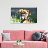 Boxer Dog Headshot Canvas Afdruk (Insitu (Woonkamer))