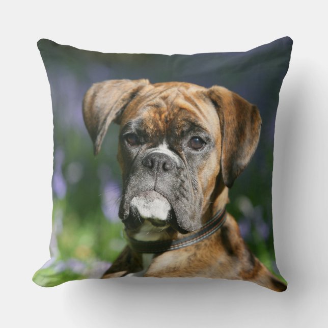 Boxer Dog Headshot Kussen (Voorkant)