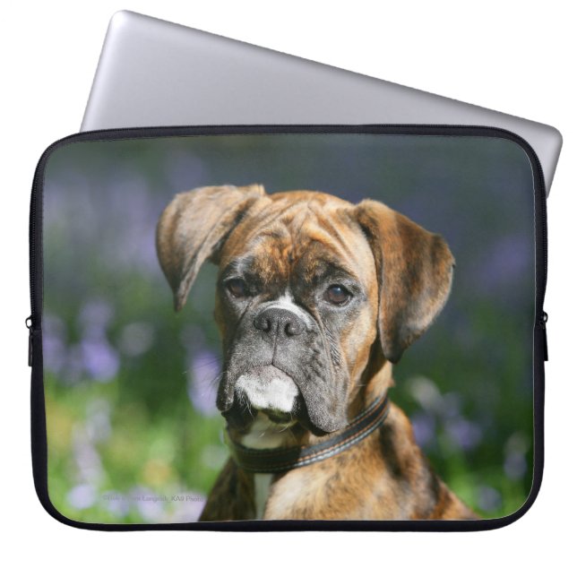 Boxer Dog Headshot Laptop Sleeve (Voorkant)
