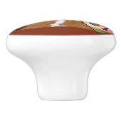 Boxer Dog Keramische Knop (Zijkant)