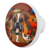 Boxer Dog Keramische Knop (Rechts)