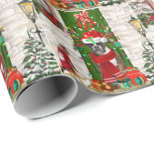 Boxer Dog Kerstmis Cadeaupapier (Rol Hoek)