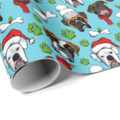 Boxer Dog Kerstmis Cadeaupapier (Rol Hoek)