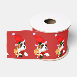 Boxer Dog Kerstmis Grosgrain Lint