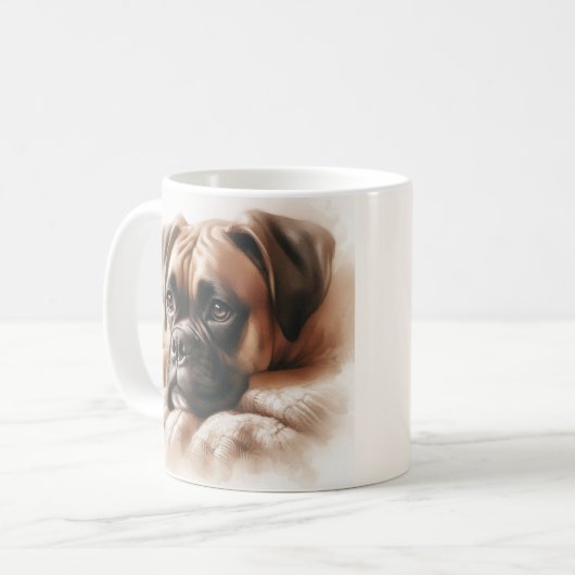 Boxer Dog: Meester van Chill & Expert Snuggler Koffiemok (Voorkant links)