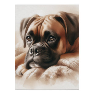 Boxer Dog: Meester van Chill & Expert Snuggler Perfect Poster