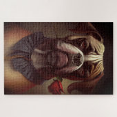 Boxer Dog met Roos Jigzaag Puzzle | 1,014 stuks Legpuzzel (Horizontaal)