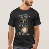 Boxer Dog Mom A Woman Cannot Survive On Wine Alone T-shirt (Voorkant)