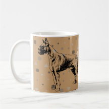 Boxer Dog Mug – Geometric Boxer Illustration
