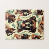  Boxer Dog Naadloos Legpuzzel (Horizontaal)