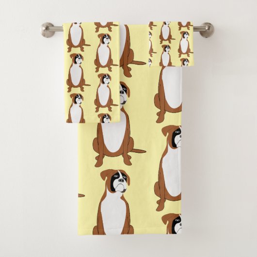 Boxer Dog-ontwerp Bad Handdoek (Insitu)