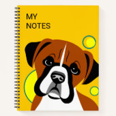 Boxer Dog-ontwerp Notitieboek (Voorkant)