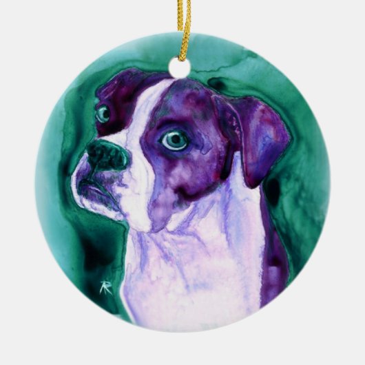 Boxer Dog Ornament - "Not Me" (Voorkant)