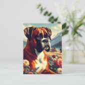 Boxer Dog Painting Briefkaart (Staand voorkant)
