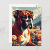 Boxer Dog Painting Briefkaart (Voorkant / Achterkant)