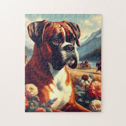 Boxer Dog Painting Legpuzzel (Verticaal)