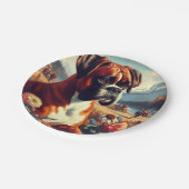  Boxer Dog Painting Papieren Bordje (Gekanteld)