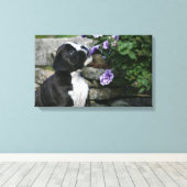 Boxer Dog Panting Canvas Afdruk (Insitu (Houten vloer))