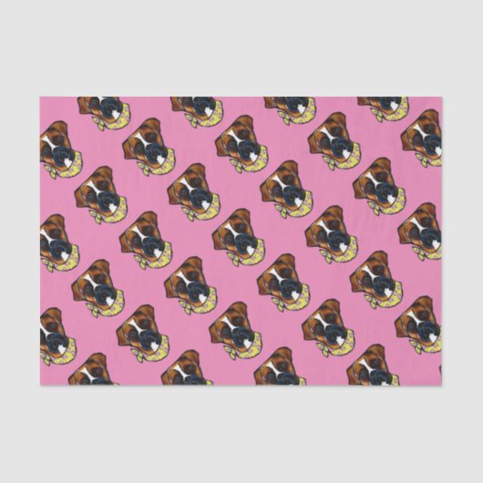 Boxer Dog Pasen Tissuepapier (Voorkant)