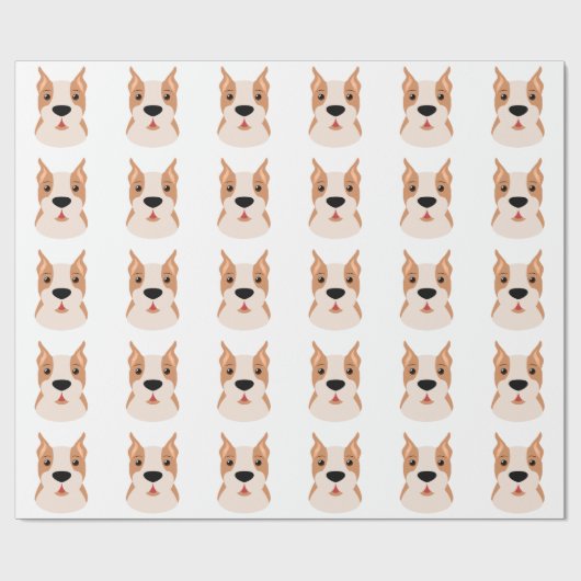 BOXER DOG PATROON Wrapping Paper Cadeaupapier (Vlak)