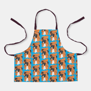 Boxer Dog Pattern Schort