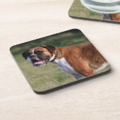 Boxer Dog Permanent Bier Onderzetter (Linkerzijde)