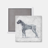 Boxer Dog Permanent Magneet (Voorkant / Achterkant)