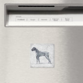 Boxer Dog Permanent Magneet (Insitu (Vaatwasser))