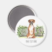 Boxer Dog Personalized Magnet Magneet (Voorkant / Achterkant)