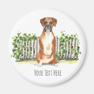 Boxer Dog Personalized Magnet Magneet