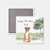Boxer Dog Personalized Magnet Magneet (Voorkant / Achterkant)