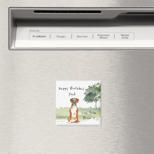 Boxer Dog Personalized Magnet Magneet (Insitu (Vaatwasser))