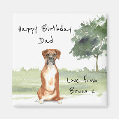 Boxer Dog Personalized Magnet Magneet (Voorkant)