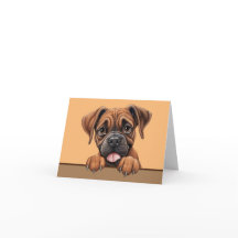 Boxer Dog Pet Notecard of bedankpas