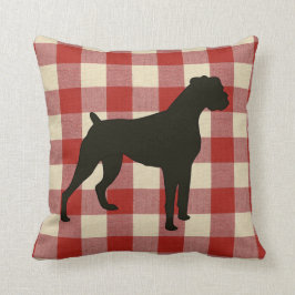 Boxer Dog | Pijnland-rood Kussen